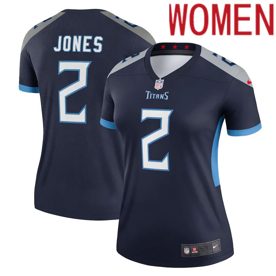 Women Tennessee Titans #2 Julio Jones Nike Navy Legend NFL Jersey->women nfl jersey->Women Jersey
